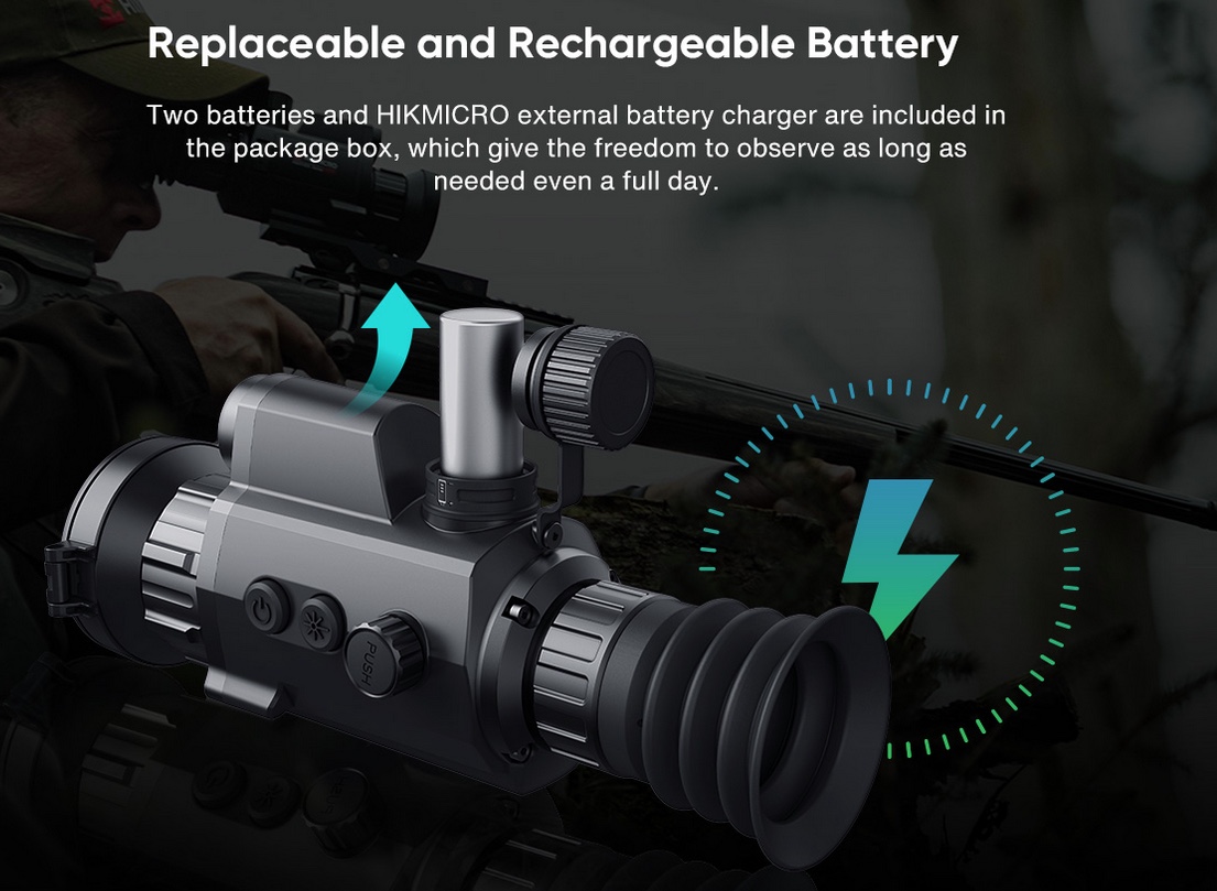 HIKMICRO PANTHER LRF PH35L Scope THERMAL Telemetro 16G 3.1/24.8x 1024×768 Oled Lens 35mm (A)